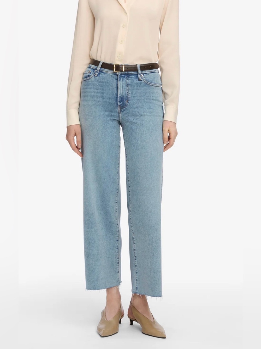 Frame Le Slim Palazzo in Flip Raw